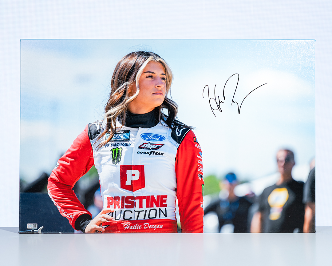 Hailie Deegan Signed 20x30 Canvas – 2022 XFinity Debut Photo w/ COA