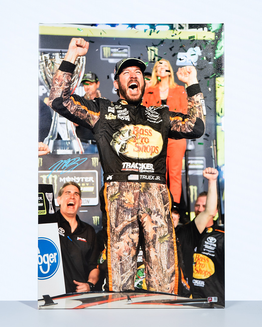 Martin Truex Jr. Autographed 2017 NASCAR Cup Victory 20x30 Canvas with COA