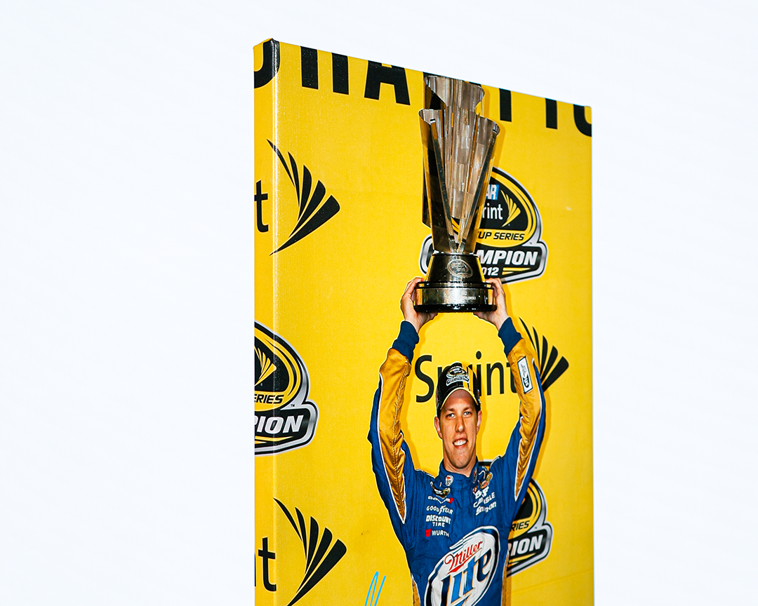 Brad Keselowski Signed 2012 NASCAR Cup Champion 30x20 Photo on SpeedCanvas