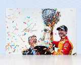 Joey Logano Signed 2022 NASCAR Cup Championship Photo - 20x30 on SpeedCanvas