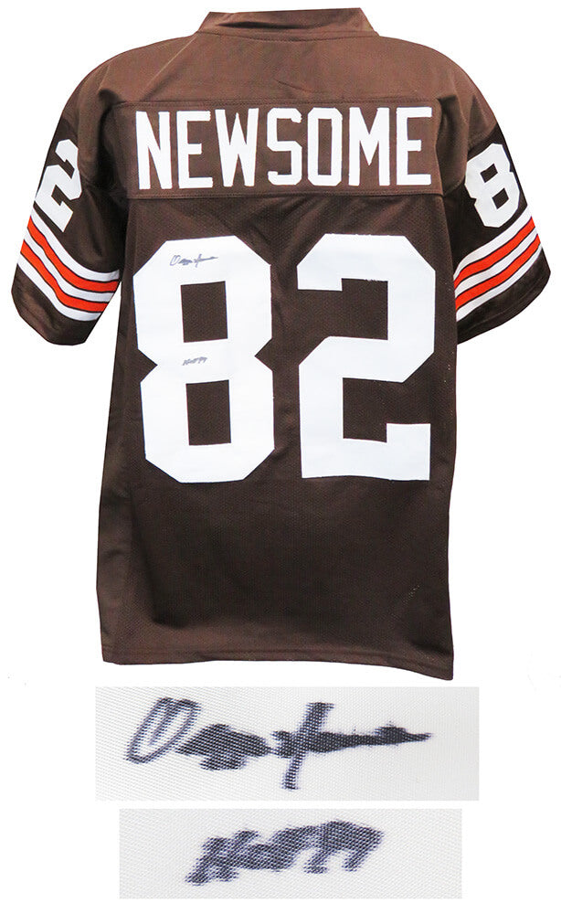 Ozzie Newsome Signed Brown Custom Football Jersey w/HOF'99