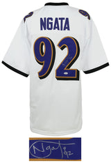 Haloti Ngata Signed White Custom Football Jersey - (JSA)