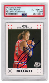 Joakim Noah Signed Chicago Bulls Topps Rookie Basketball Trading Card #9 - (PSA Encapsulated)