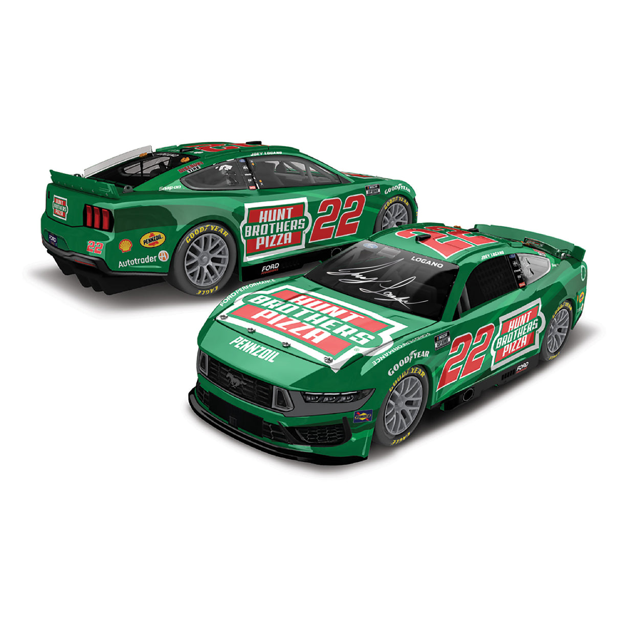 Pre-Order Joey Logano Signed 2024 1:24 Hunt Brothers Pizza Diecast Car (PA)