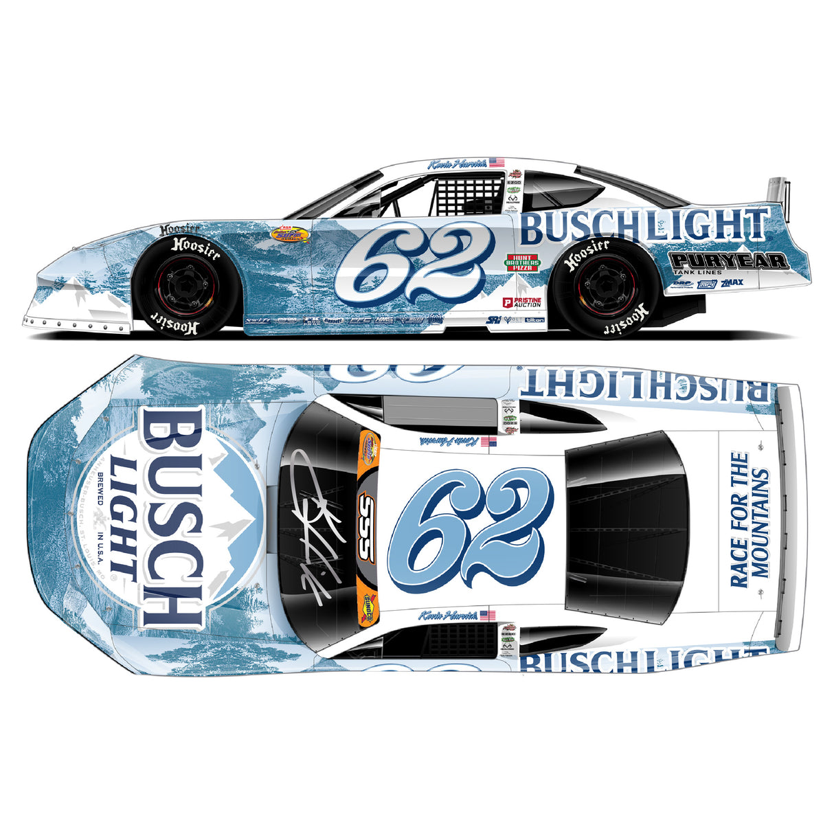 PRE-ORDER Kevin Harvick 2024 Busch Light Late Model Diecast Car - Signed 1:24 (COA)