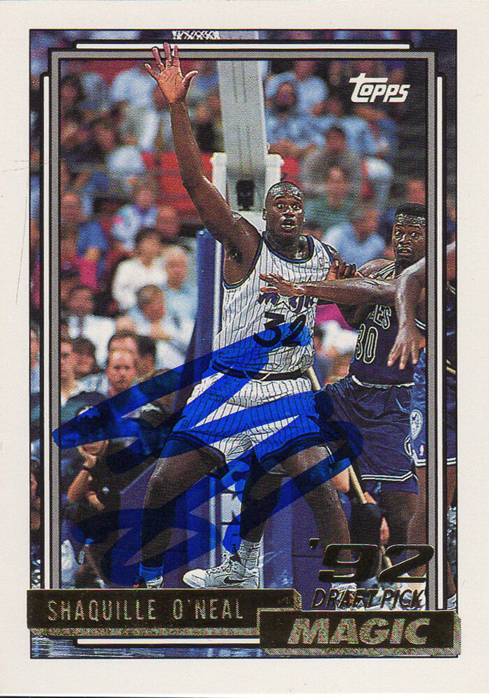 Shaquille O'Neal Signed Orlando Magic 1992 Topps Gold Rookie Card #362