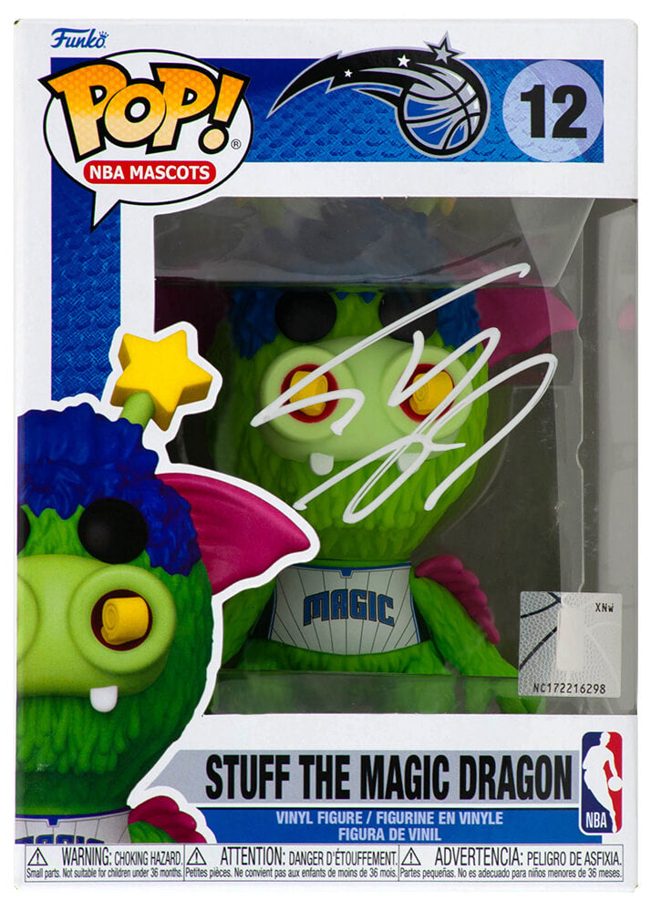 Shaquille O'Neal Signed Orlando Magic Stuff The Magic Dragon NBA Mascot Funko Pop Doll #12