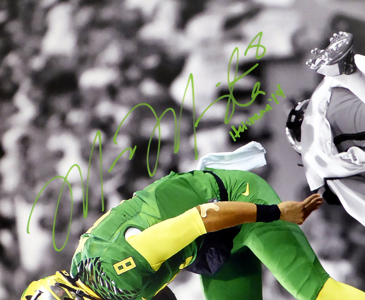 Marcus Mariota Autographed 16x20 Photo Oregon Ducks "Heisman 14" MM Holo #18084