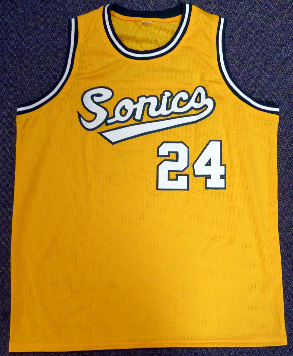 Seattle Sonics Spencer Haywood Autographed Gold Jersey "HOF 15" MCS Holo Stock #104222