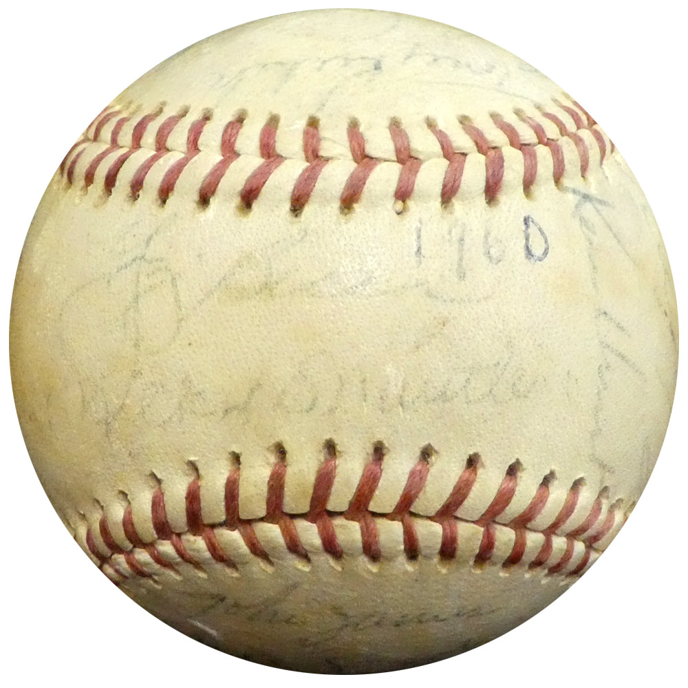 1960 New York Yankees Autographed Official Little League Baseball With 25 Total Signatures Including Roger Maris & Yogi Berra PSA/DNA #K49523