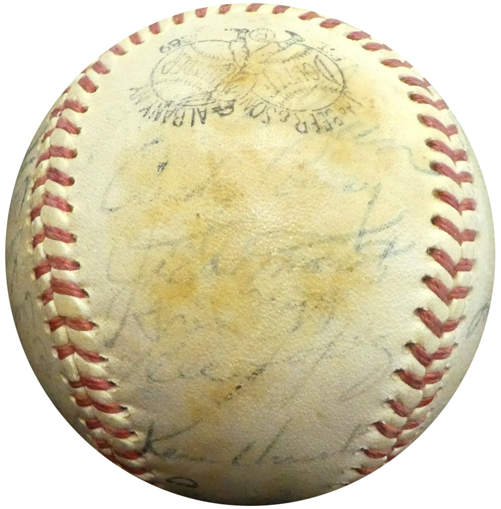 1960 New York Yankees Autographed Official Little League Baseball With 25 Total Signatures Including Roger Maris & Yogi Berra PSA/DNA #K49523