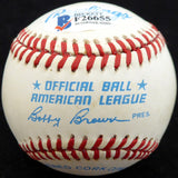 Tom Ferrick Autographed Official AL Baseball New York Yankees Beckett BAS #F26655