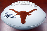 D'Onta Foreman Autographed Texas Longhorns White Logo Football Beckett BAS Stock #113685