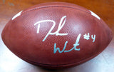 Deshaun Watson Autographed Official NCAA Leather Football Clemson Tigers Beckett BAS Stock #113699