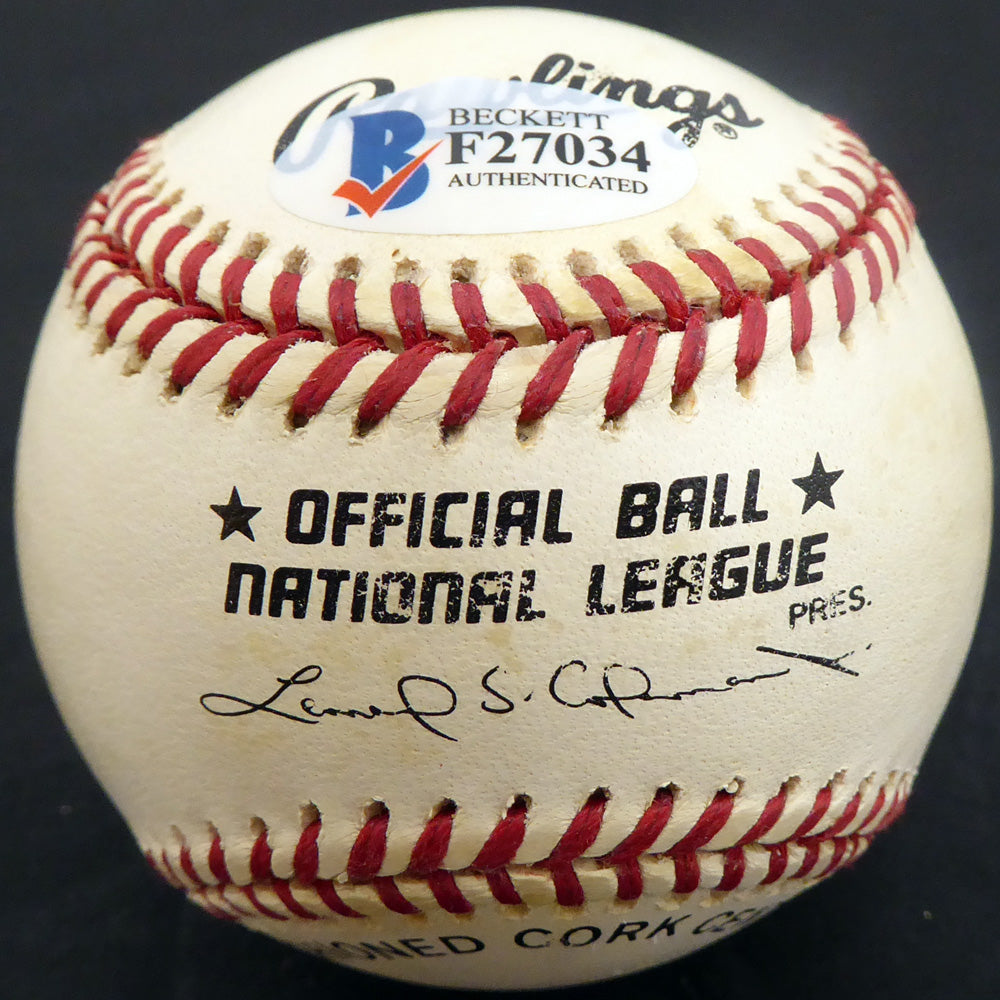 Earl McMillan Autographed Official NL Baseball Negro Leagues Beckett BAS #F27034