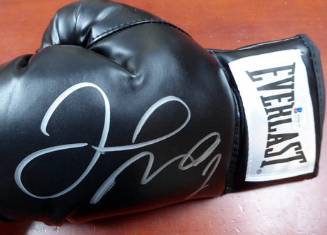 Floyd Mayweather Jr. Autographed Black Everlast Boxing Glove LH Beckett BAS Stock #121798