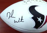 Deshaun Watson Autographed Houston Texans White Logo Football Beckett BAS Stock #122067