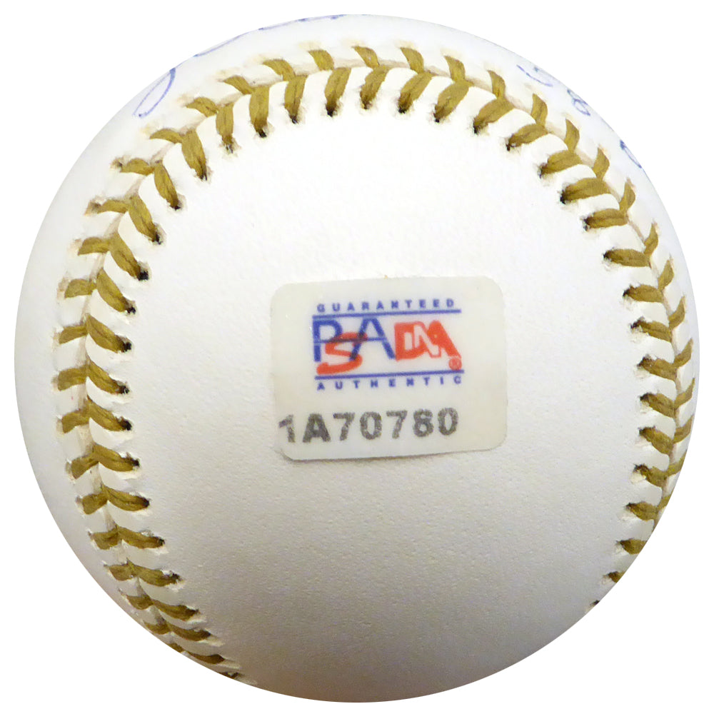 Hank Aaron Autographed Official Gold Glove Baseball Atlanta Braves "58-60" PSA/DNA #1A70780