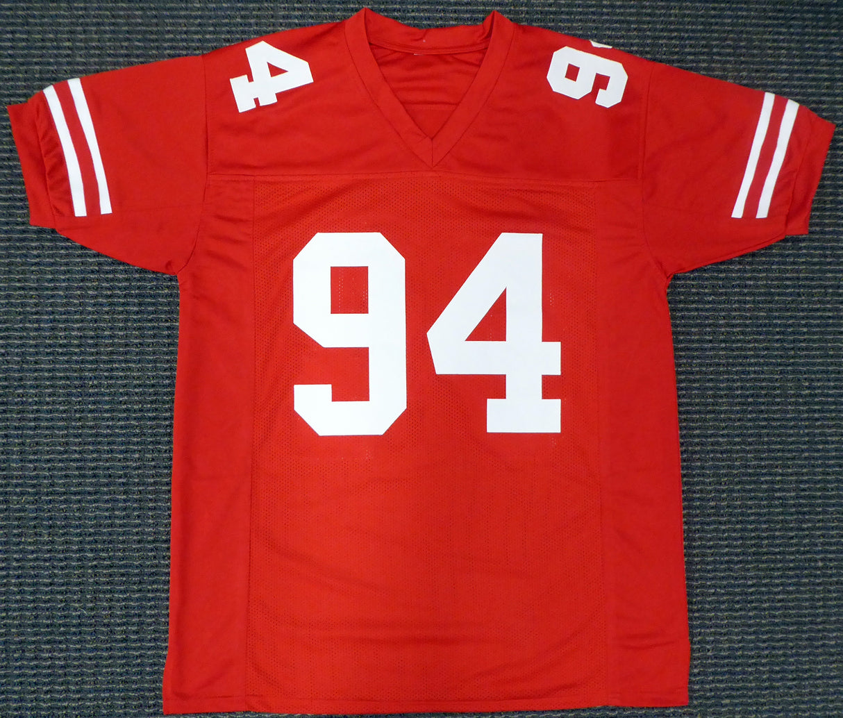 San Francisco 49ers Solomon Thomas Autographed Red Jersey Beckett BAS Stock #155796