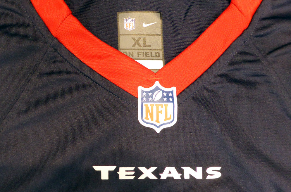 Houston Texans DeAndre Hopkins Autographed Framed Blue Nike Jersey Size XL Beckett BAS Stock #154940