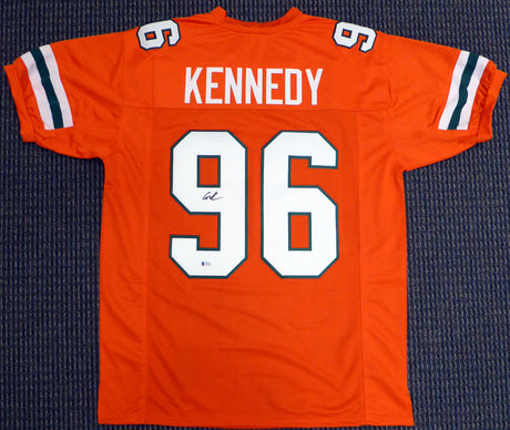 Miami Hurricanes Cortez Kennedy Autographed Orange Jersey Beckett BAS Stock #131530