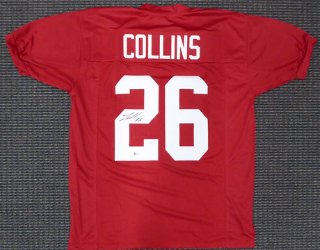 Alabama Crimson Tide Landon Collins Autographed Red Jersey Beckett BAS Stock #160991