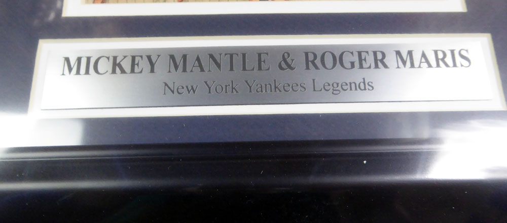 Mickey Mantle & Roger Maris Autographed Framed 7x10 Magazine Page Photo New York Yankees Beckett BAS #A74177