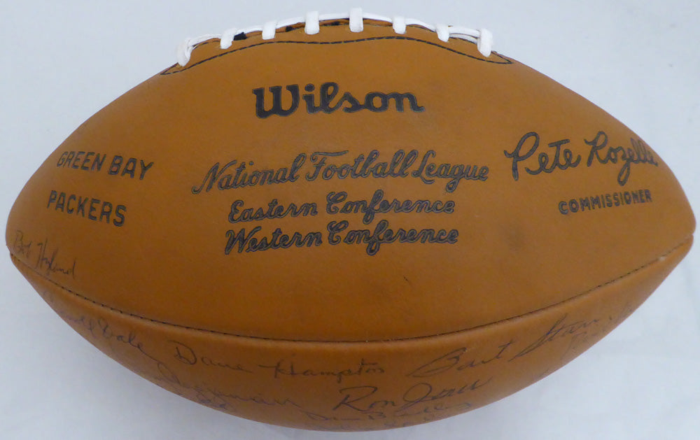 1969 Green Bay Packers Team Autographed Football With 50 Total Signatures Including Bart Starr PSA/DNA #AE04869