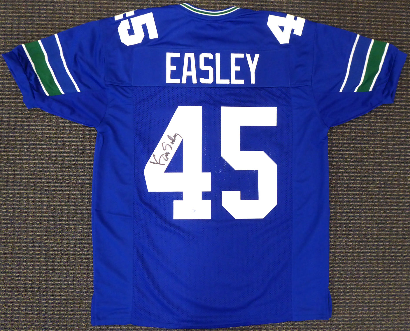 Seattle Seahawks Kenny Easley Autographed Blue Jersey MCS Holo Stock #165117