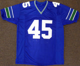 Seattle Seahawks Kenny Easley Autographed Framed Blue Jersey MCS Holo Stock #177855
