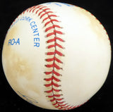 Mike Hegan Autographed Official AL Baseball New York Yankees "Full Name Yankees 1966 & 1967" Beckett BAS #S78881