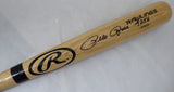 Pete Rose Autographed Blonde Rawlings Bat Cincinnati Reds "4256" In Black PR Holo Stock #177050