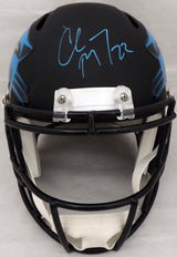 Christian McCaffrey Autographed Carolina Panthers Black AMP Full Size Speed Replica Helmet (Scuff) Beckett BAS #WA47391