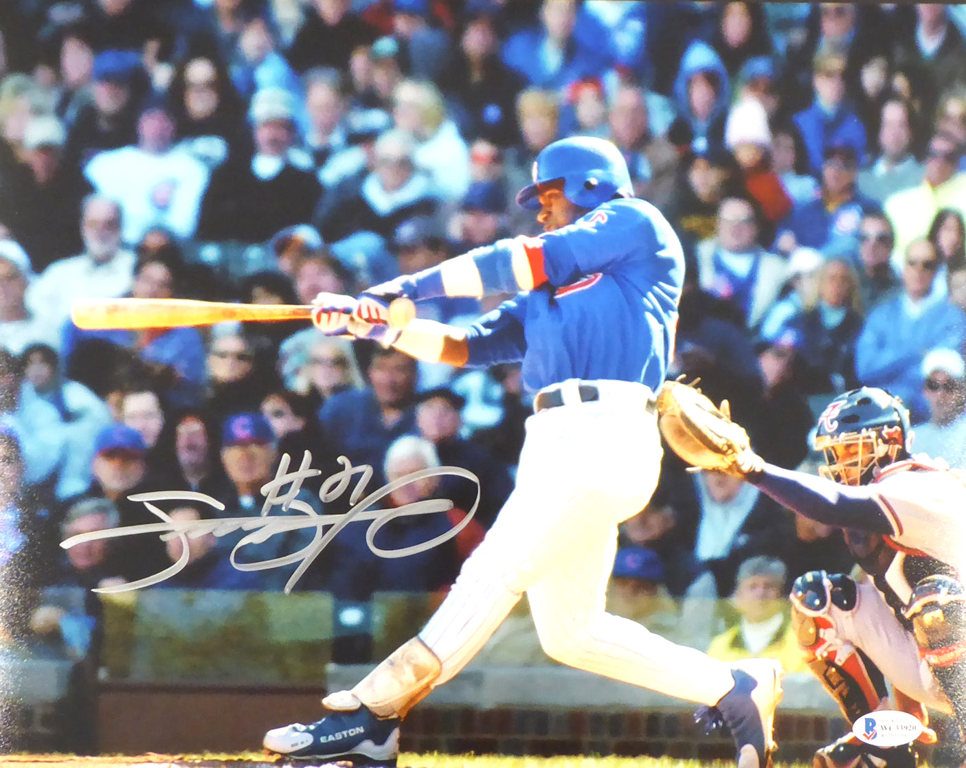 Sammy Sosa Autographed 11x14 Photo Chicago Cubs Beckett BAS Stock #177684