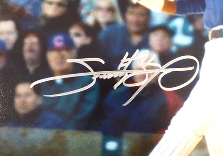 Sammy Sosa Autographed 16x20 Photo Chicago Cubs Beckett BAS Stock #177692