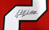 Georgia Bulldogs Justin Houston Autographed Red Jersey Beckett BAS Stock #178092