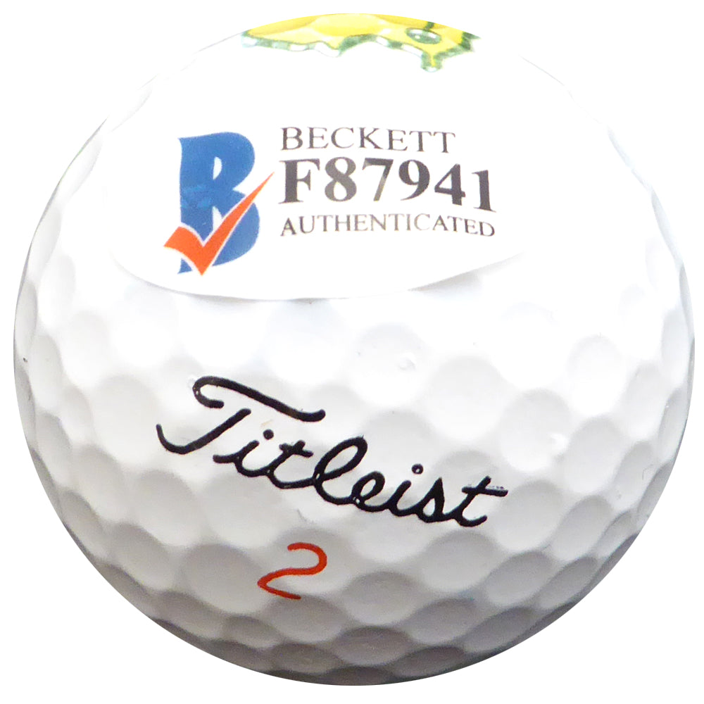 Cameron Champ Autographed Official Titleist PRO V1X Golf Ball Masters Logo Beckett BAS #F87941