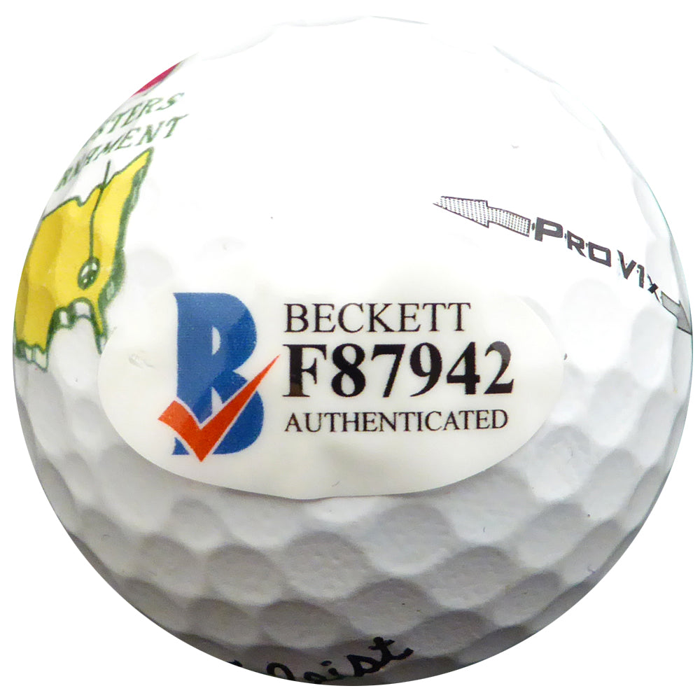 Cameron Champ Autographed Official Titleist PRO V1X Golf Ball Masters Logo Beckett BAS #F87942