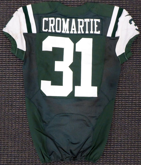 New York Jets Antonio Cromartie 2013 Game Used Green Nike Jersey Unsigned SKU #181176