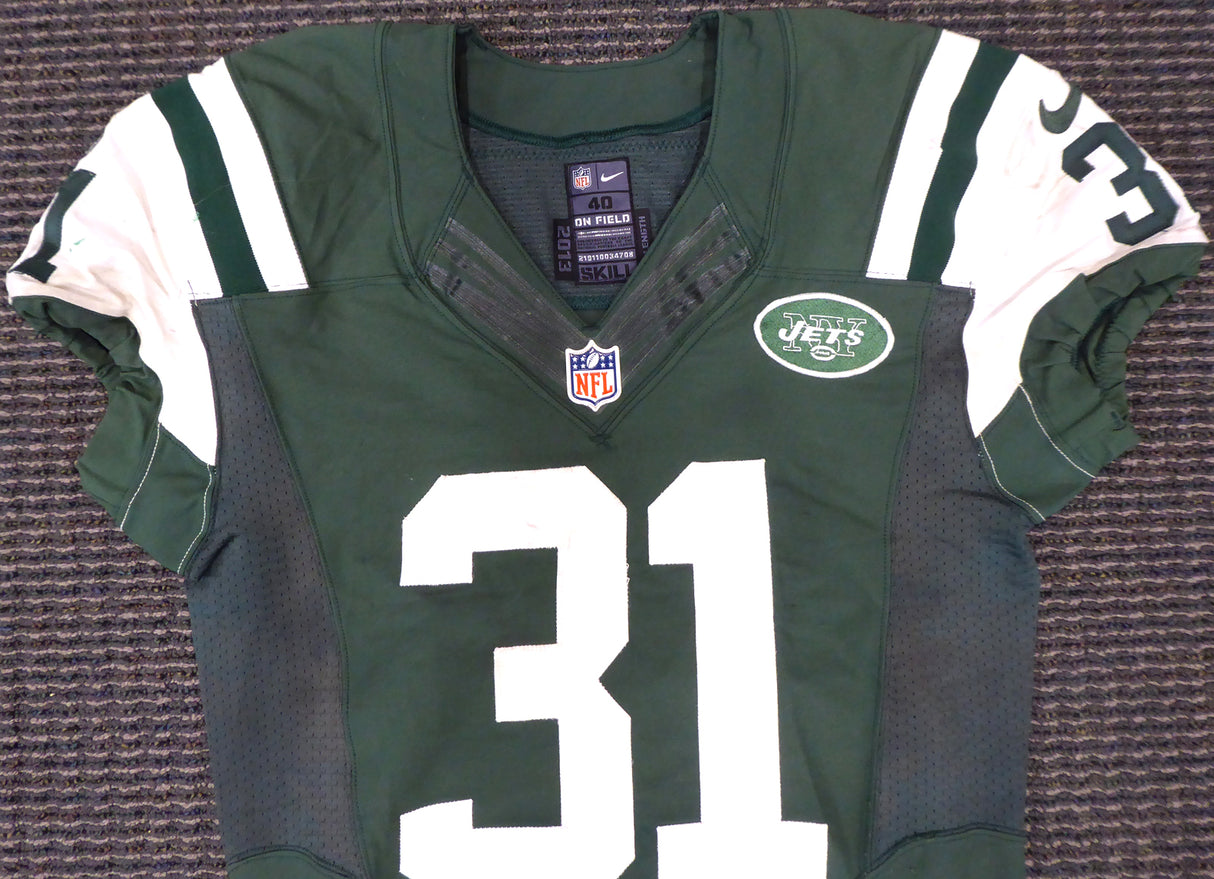 New York Jets Antonio Cromartie 2013 Game Used Green Nike Jersey Unsigned SKU #181176
