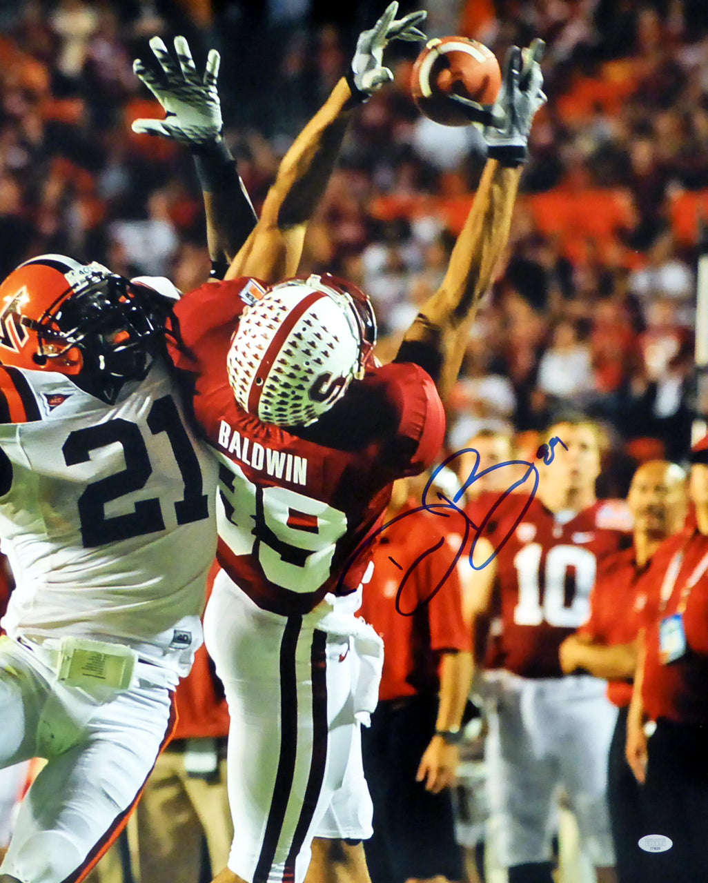 Doug Baldwin Autographed 16x20 Photo Stanford Cardinal MCS Holo Stock #45808