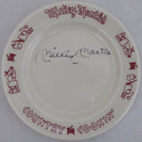 Mickey Mantle Autographed Mickey Mantle's Country Cooking' Restaurant Plate New York Yankees Beckett BAS #A34682