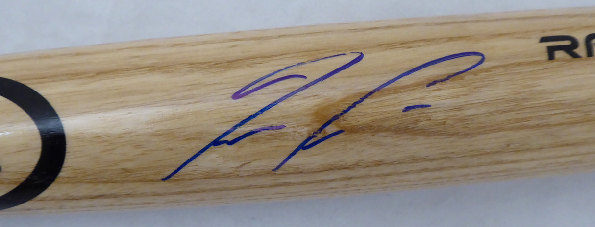 Ronald Acuna Jr. Autographed Blonde Rawlings Baseball Bat Atlanta Braves Beckett BAS Stock #181315