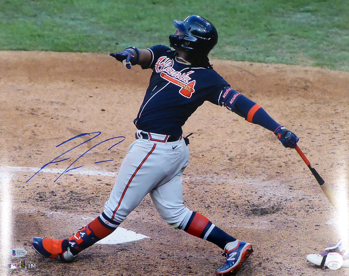 Ronald Acuna Jr. Autographed 16x20 Photo Atlanta Braves Beckett BAS Stock #181323