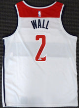 Washington Wizards John Wall Autographed White Nike Swingman Jersey Size L Beckett BAS Stock #182245