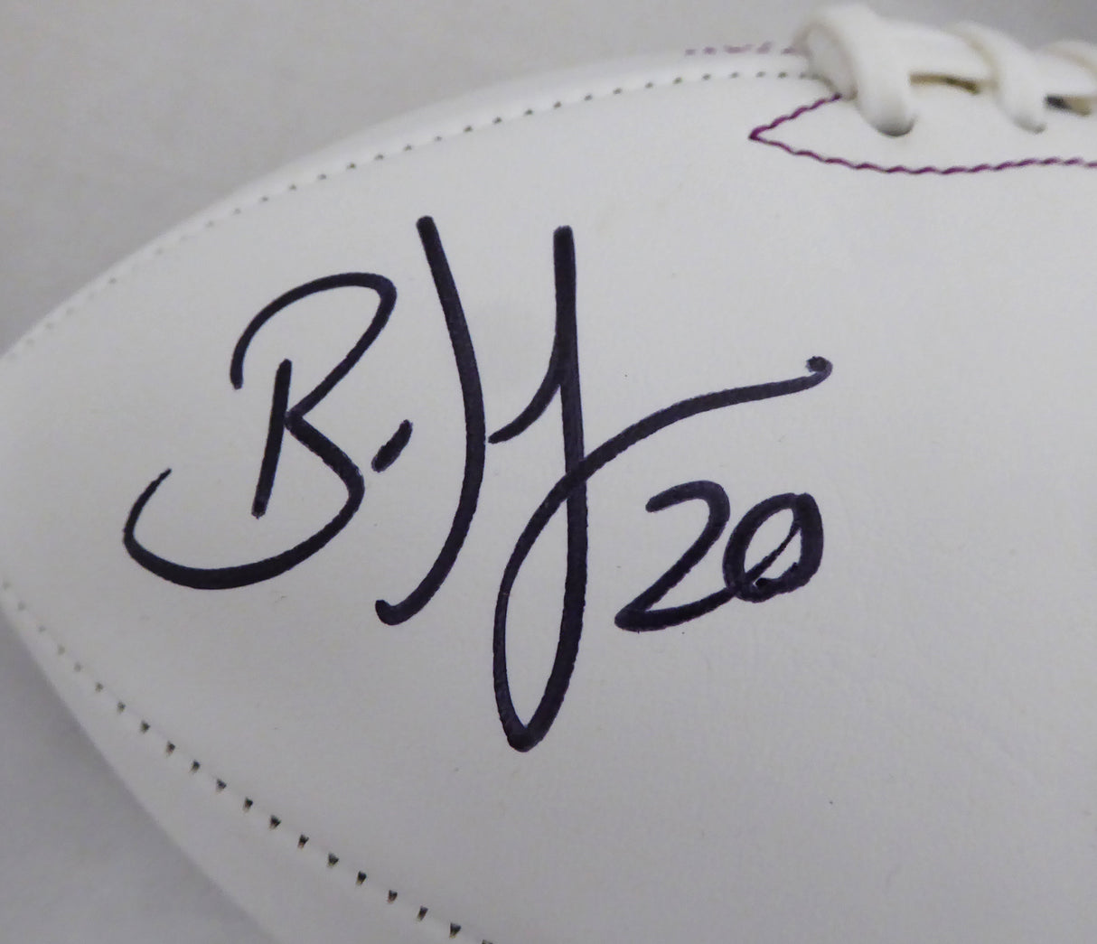 Brian Dawkins Autographed Clemson Tigers White Logo Football Beckett BAS Stock #185115