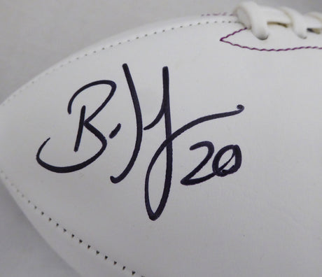 Brian Dawkins Autographed Clemson Tigers White Logo Football Beckett BAS Stock #185115