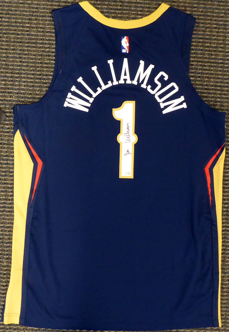 New Orleans Pelicans Zion Williamson Autographed Authentic Blue Nike Jersey Size 48 Fanatics Holo Stock #185354