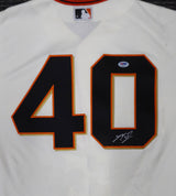 San Francisco Giants Madison Bumgarner Autographed Cream Majestic Cool Base Jersey Size L PSA/DNA Stock #185698