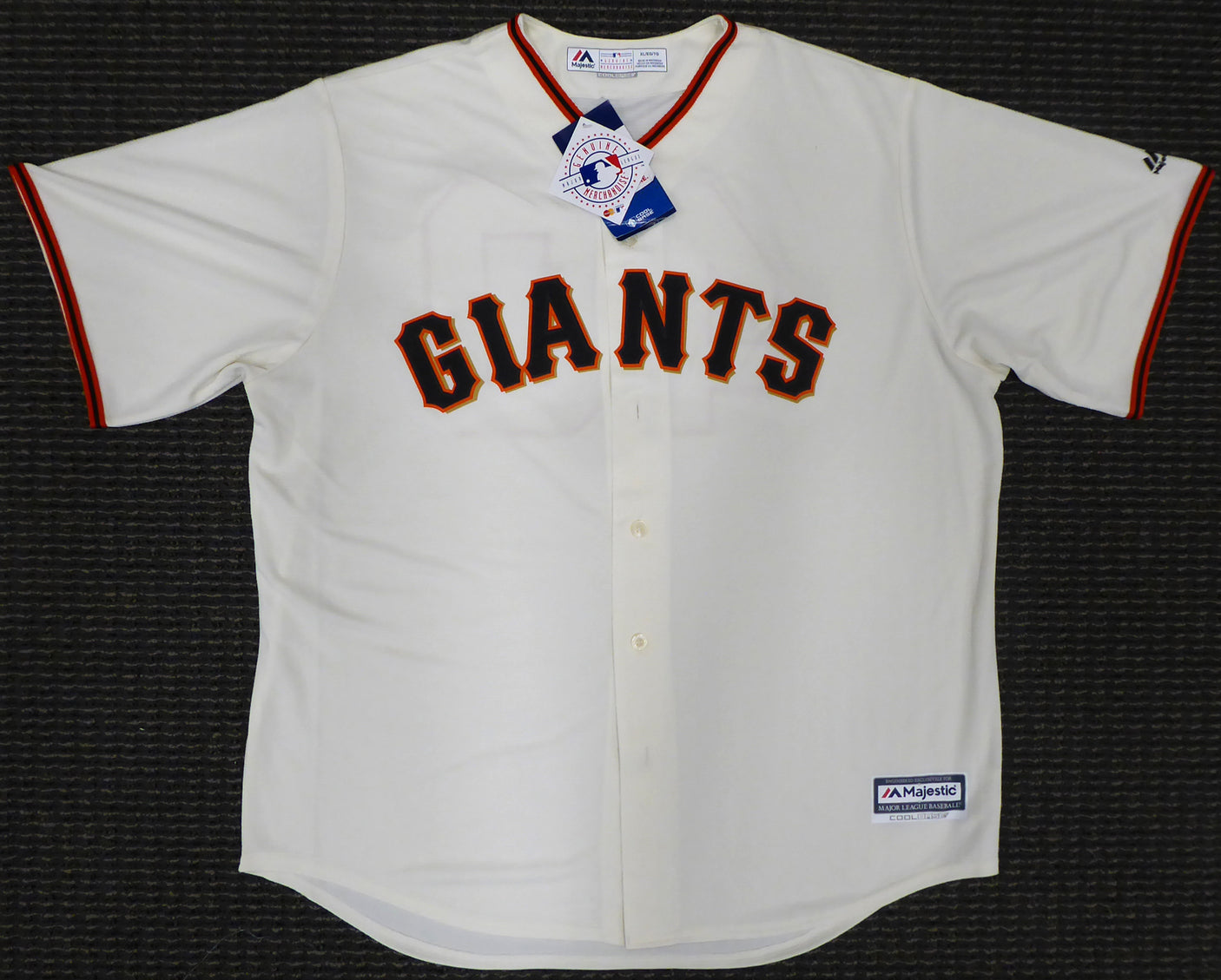 San Francisco Giants Madison Bumgarner Autographed Cream Majestic Cool Base Jersey Size XL PSA/DNA Stock #185699